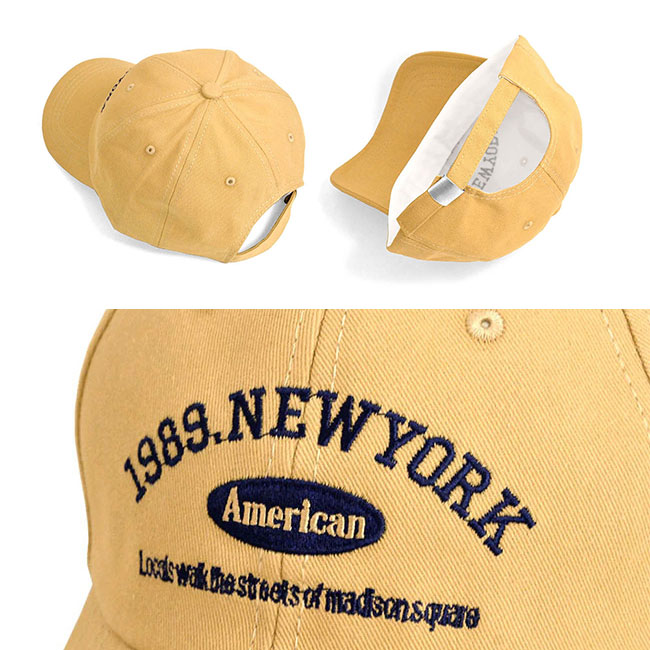 キャップ 帽子 刺繍 英字 ロゴ マーク 1989 NEW YORK レディース メンズ 綿 ベースボールキャップ 帽子 ハット コットン サイズ調節可能 送料無料｜beppin-kobe｜07