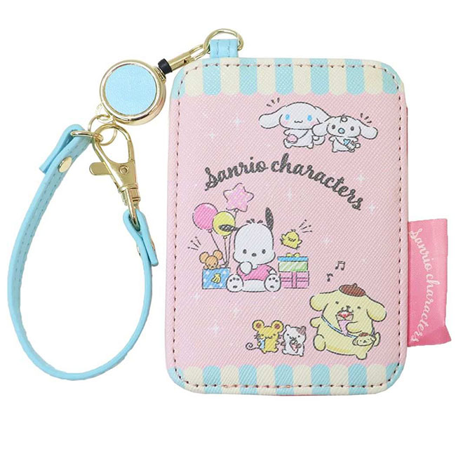 パスケース 定期入れ リール付き マイメロディ クロミ シナモロール