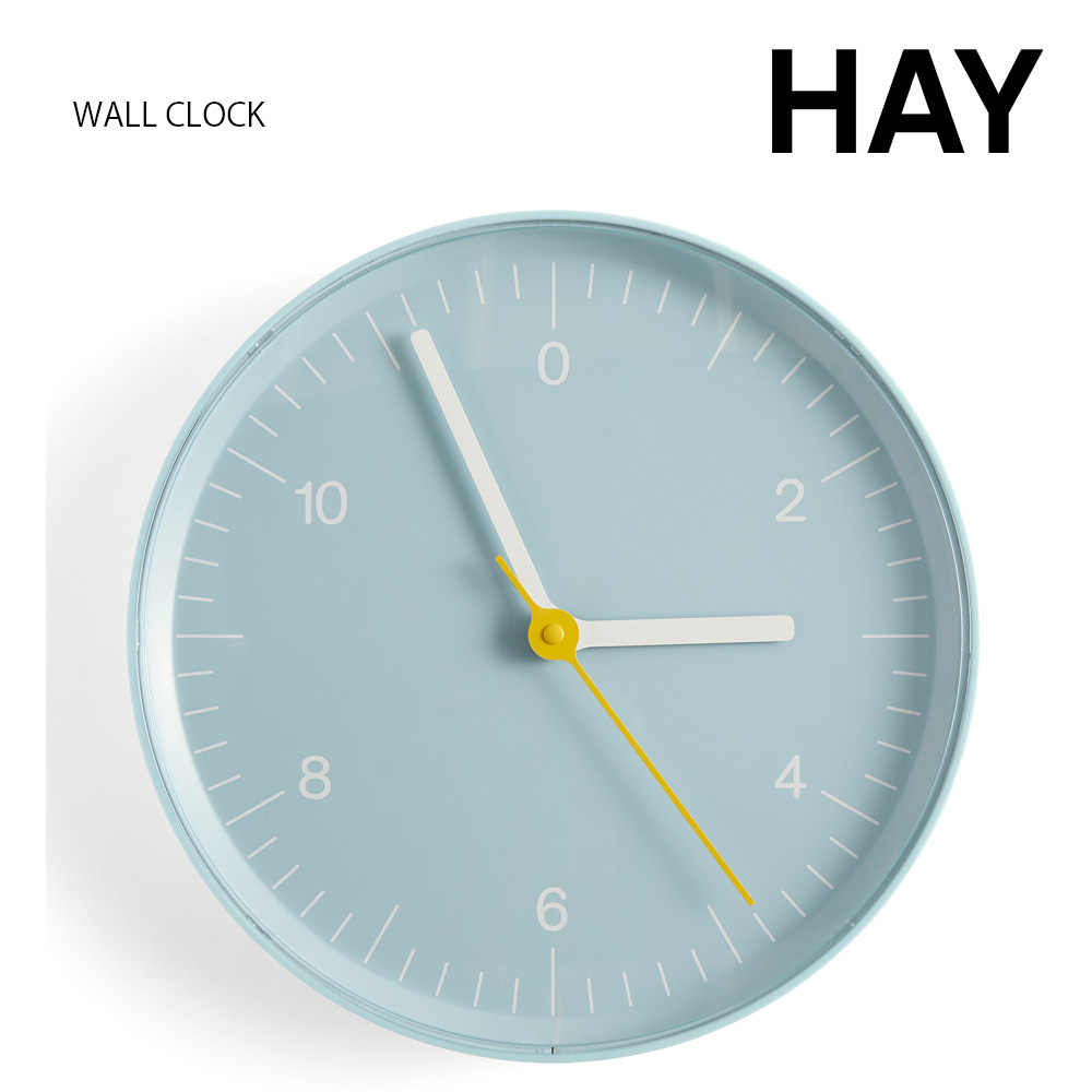 HAY ヘイ WALL CLOCK ウォールクロック 壁掛け時計 時計 おしゃれ かわいい 北欧 ジャスパー・モリソン ブルー ホワイト ブラック グリーン｜berry-kagu｜02