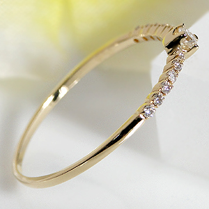 商品画像２ K18YG ダイヤモンド リング 0.1ct