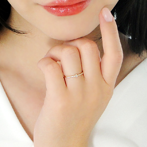 商品画像３ K18YG ダイヤモンド リング 0.1ct