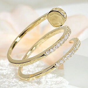 商品画像２ K18YG 0.30ct ダイヤモンド リング