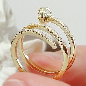 商品画像３ K18YG 0.30ct ダイヤモンド リング