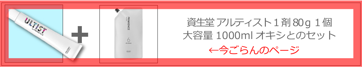 ULTIST 資生堂 アルティスト 80g と オキシ 1000ml セット 女性用