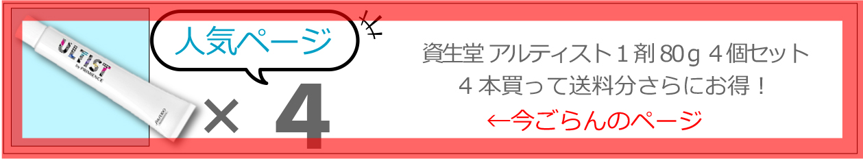 ULTIST 資生堂 アルティスト 80g 4本セット 女性用 カラーリング剤