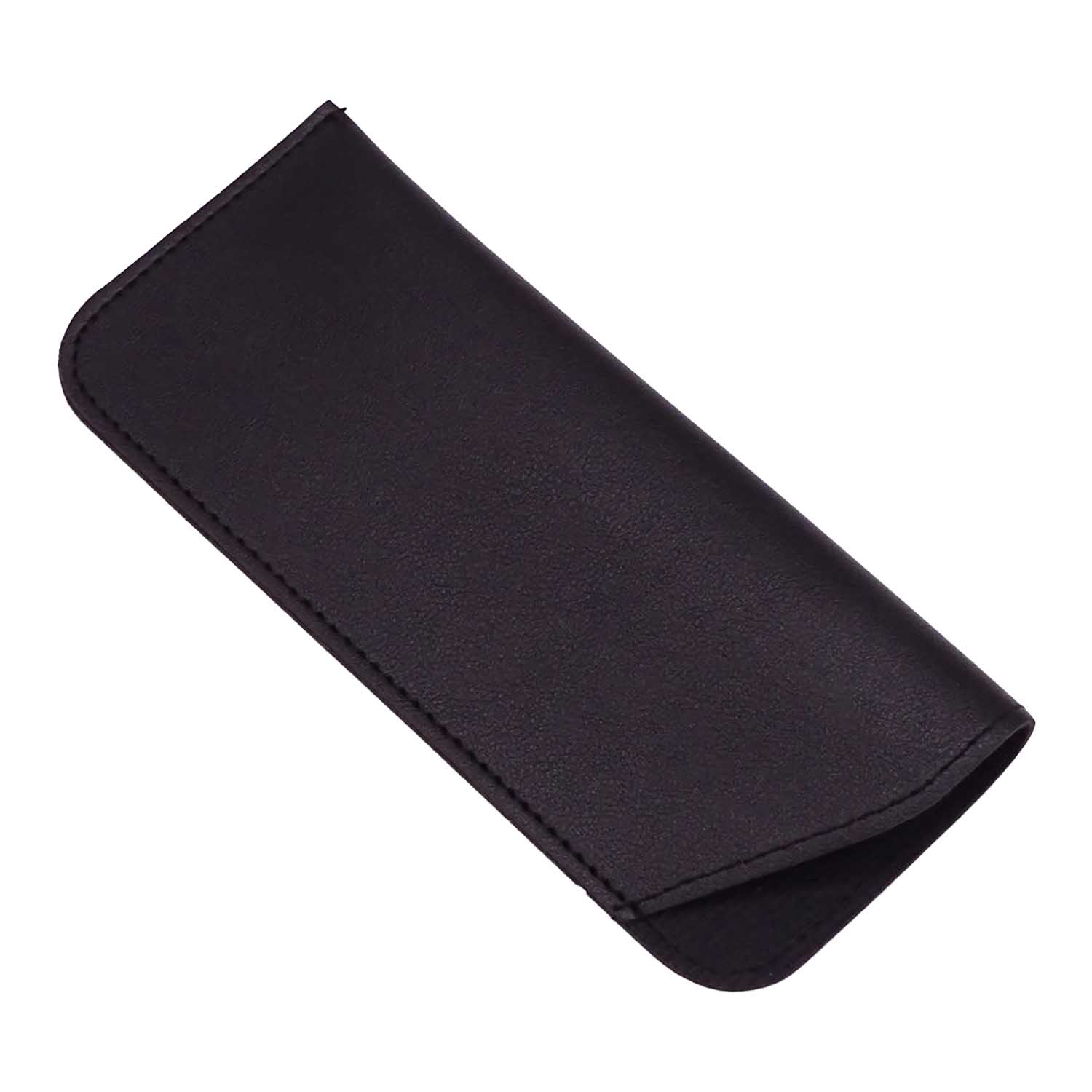 50%offクーポン有 メガネケース スリム 黒 ブラック PUレザー