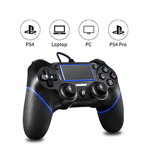 ついに再販開始 Ps4 コントローラー プレステ4 ゲームパッド Usb接続 二重振動 Ps3 Pc 対応 ブルーブラック Aynaelda Com ついに再販開始 Ps4 コントローラー プレステ4 ゲームパッド Usb接続 二重振動 Ps3 Pc 対応 ブルーブラック Aynaelda Com