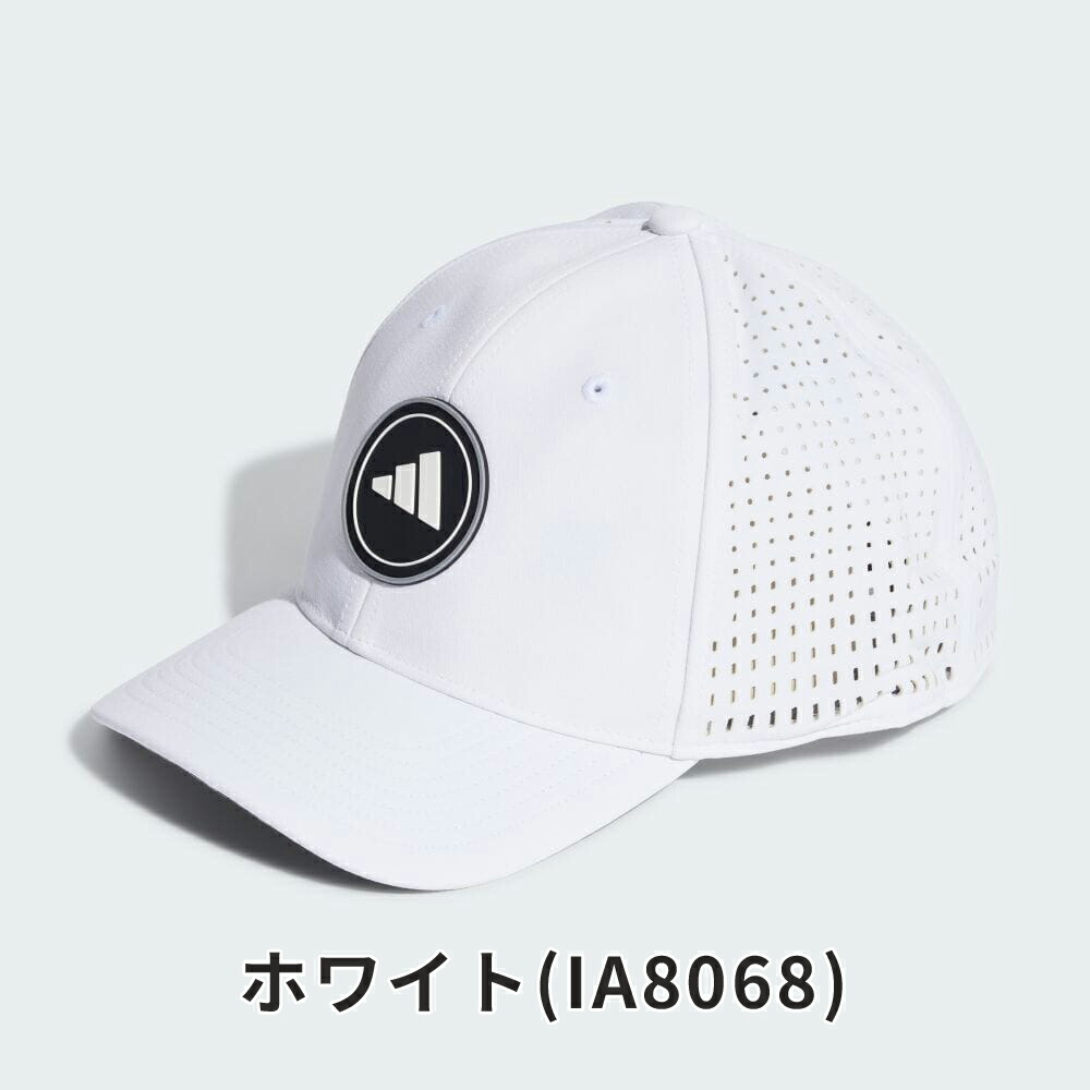 セール adidas アディダス メンズ ゴルフウェア 帽子 キャップ 撥水 パンチングキャップ EEV07 24SS 春夏 カーブ スナップクロージャー｜bespo｜02