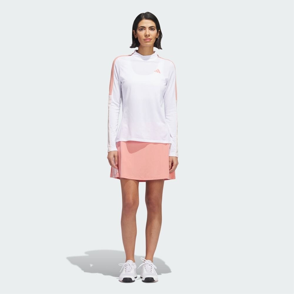 アディダスゴルフ　XL 新品　ピンク　長袖ポロシャツ　白　スカート　セット adidas（アディダス） 40%OFF セール レディース ゴルフウェア シャツ