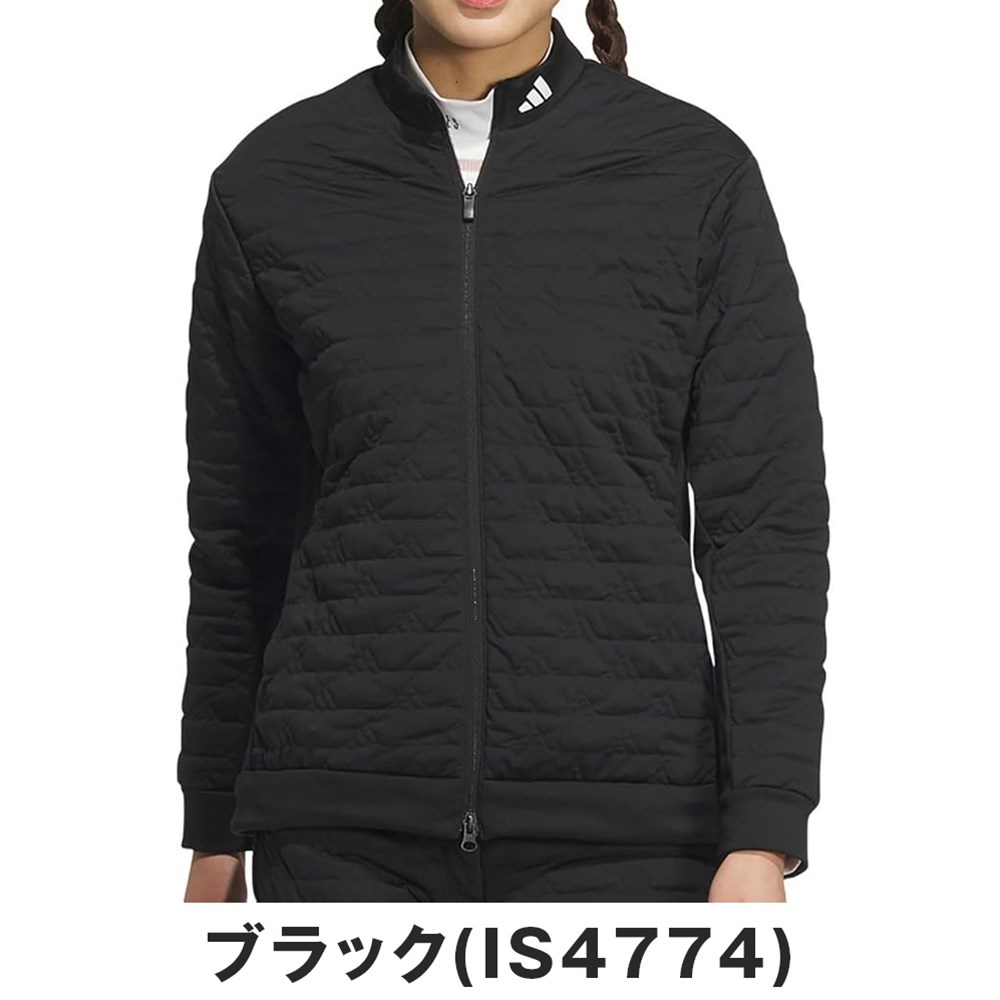 【XL】秋冬 定価24,200円 アディダス ゴルフ 中綿 キルトジャケット 黒 adidas（アディダス） メンズ ゴルフジャケット 中綿入り adidas GOLF