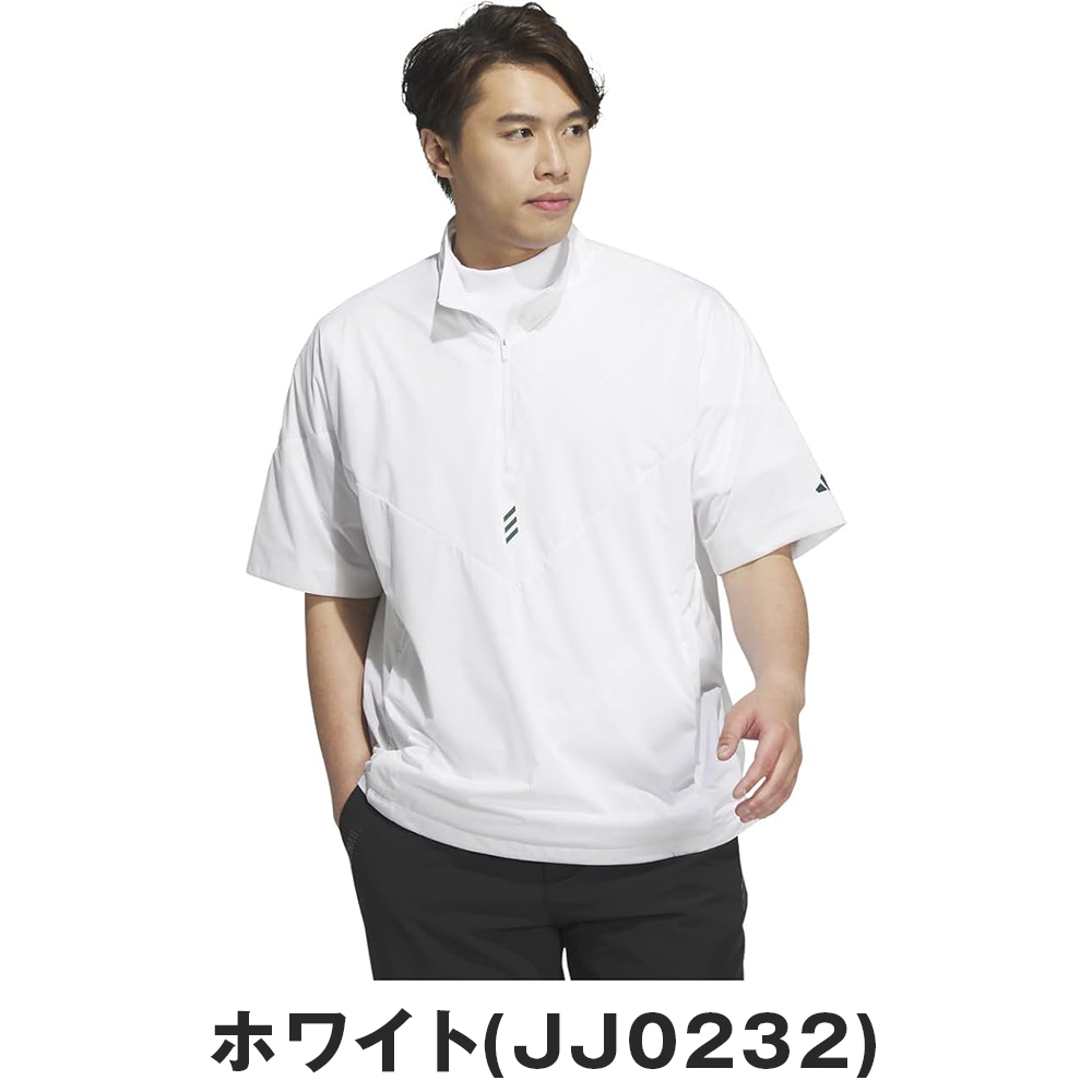 セール 30%OFF adidas アディダス メンズ ゴルフウェア シャツ コードカオス ハーフジップ半袖ウィンド KSL85 24FW 秋冬 防風 撥水機能_3
