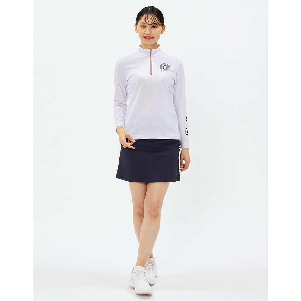 and per se アンパスィ レディース ゴルフウェア シャツ COOL is COOL ライトワッフル長袖ハーフジップシャツ AFS9406W1 26SS 春夏 マルチストレッチの画像