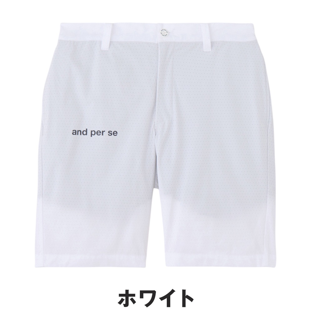 【美品】アンパスィ　ハーフパンツ　シアサッカー 最低の価格 <<美品>>and per se 春夏メンズ シアサッカーパンツ 【公式