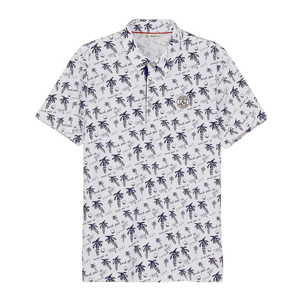 セール】and per se アンパスィ メンズ ゴルフウェア シャツ ソルケア