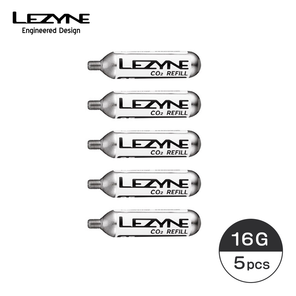 LEZYNE レザイン 自転車 アクセサリー CO2ボンベ CO2 CARTRIDGE 16G SILVER 5PCS
