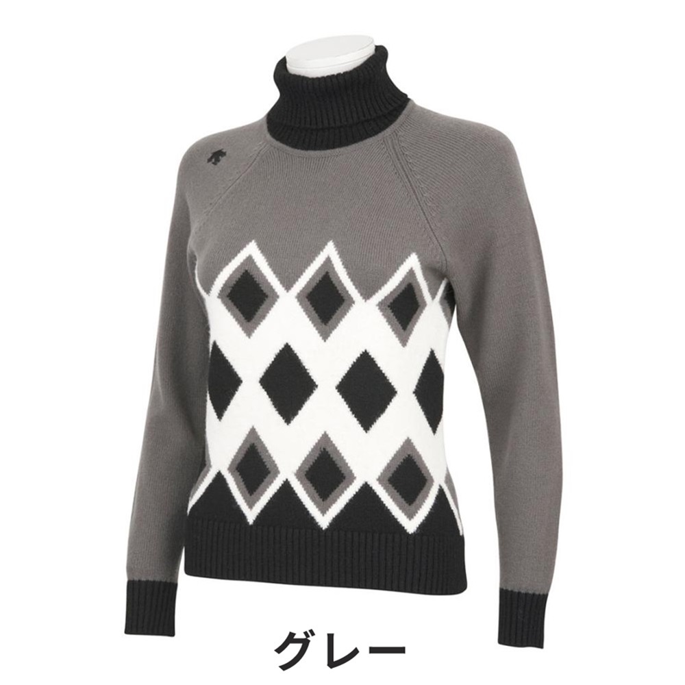 DESCENTE タートルネックセーター 新品デサントゴルフ ダークグリーン