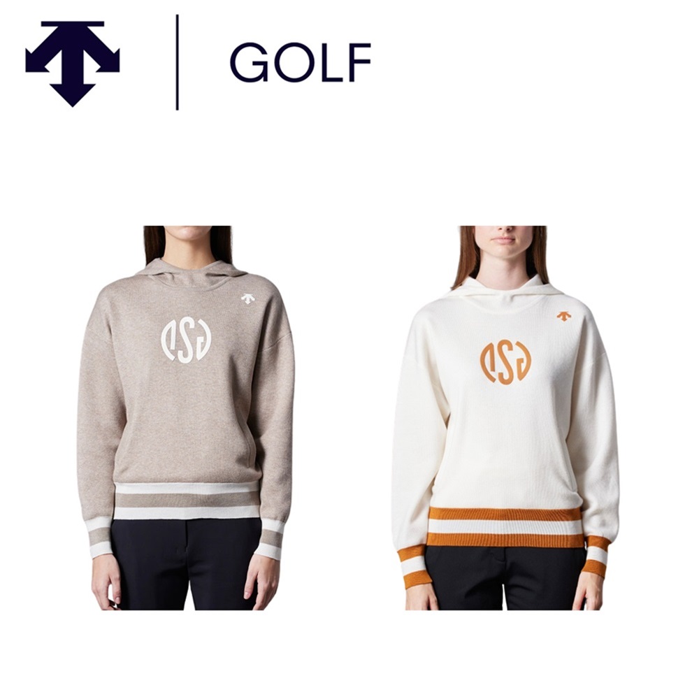 DESCENTE GOLF デサントゴルフ レディース ゴルフウェア セーター プルオーバーフーディーセーター DGWWJL08 23FW 秋冬 ドロップショルダー