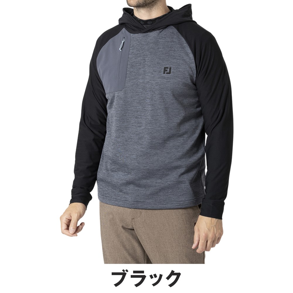 FJ ジップアップセーター グレー×ブラック　XL ゴルフ FootJoy ゴルフ メンズセーター、トレーナー（色：グレー系
