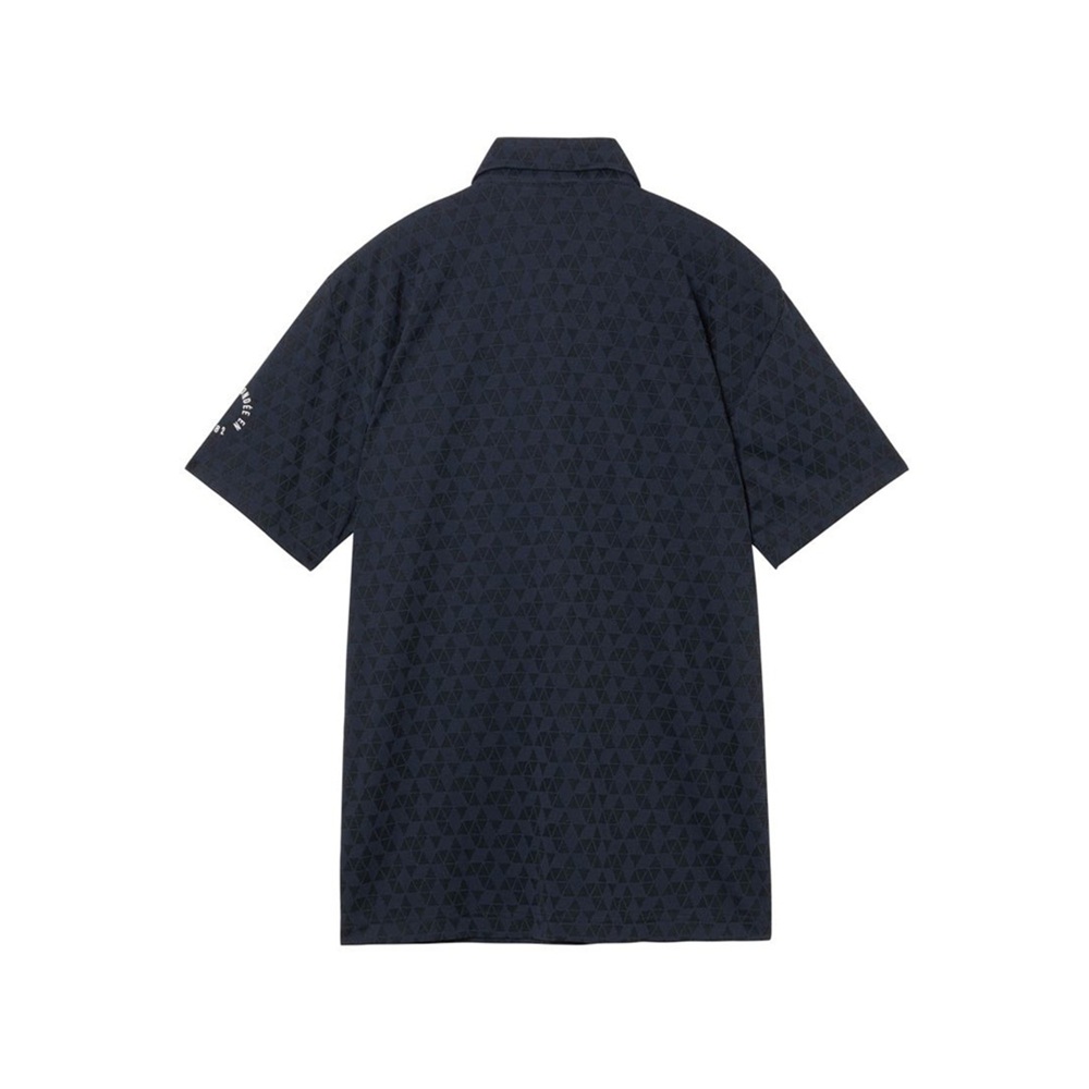 le coq sportif ルコックスポルティフ メンズ ゴルフウェア シャツ Sunscreen NIR トライアングルジャカード半袖シャツ LG6SHS01M 26SS 春夏_13