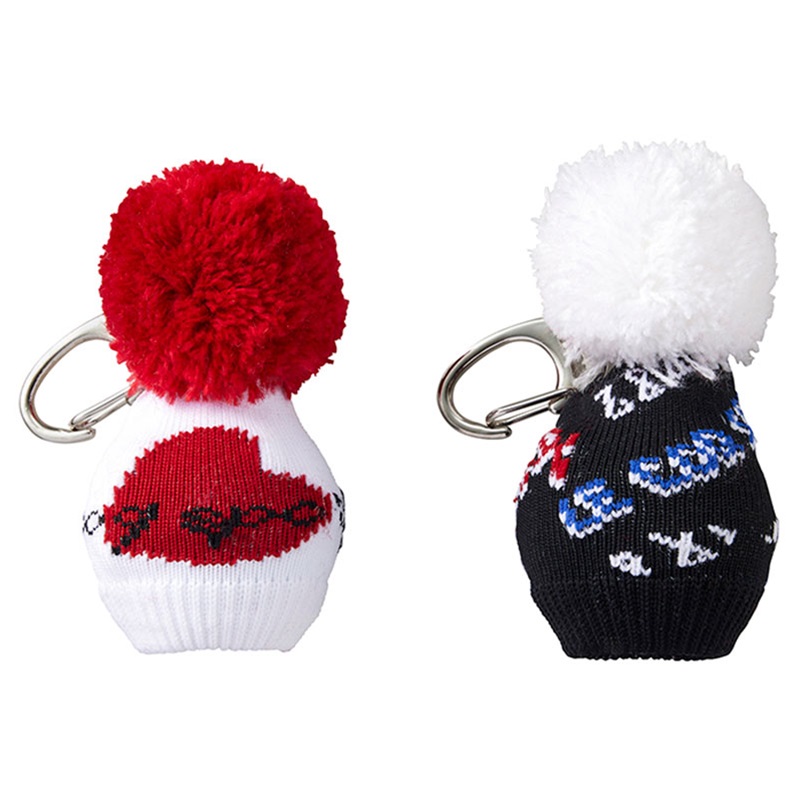 セール le coq sportif ルコックスポルティフ レディース ゴルフ アクセサリー ブラックトリコデザイン ニットボールホルダー 2個用 LG4FBZ00L 24FW 秋冬 | le coq sportif GOLF | 01