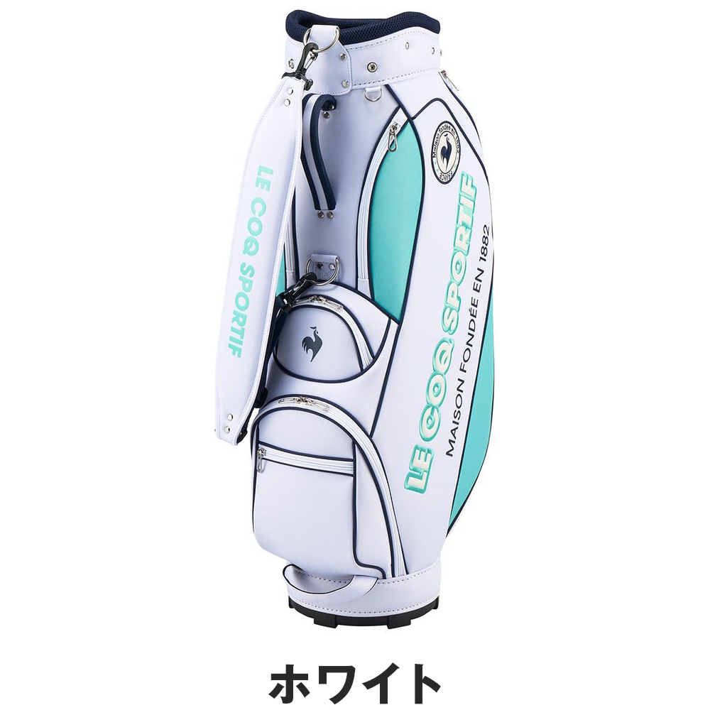 le coq sportif キャディバッグ ゴルフバック　ホワイト le coq sportif GOLF キャディバッグ（色：ホワイト系）｜ゴルフ
