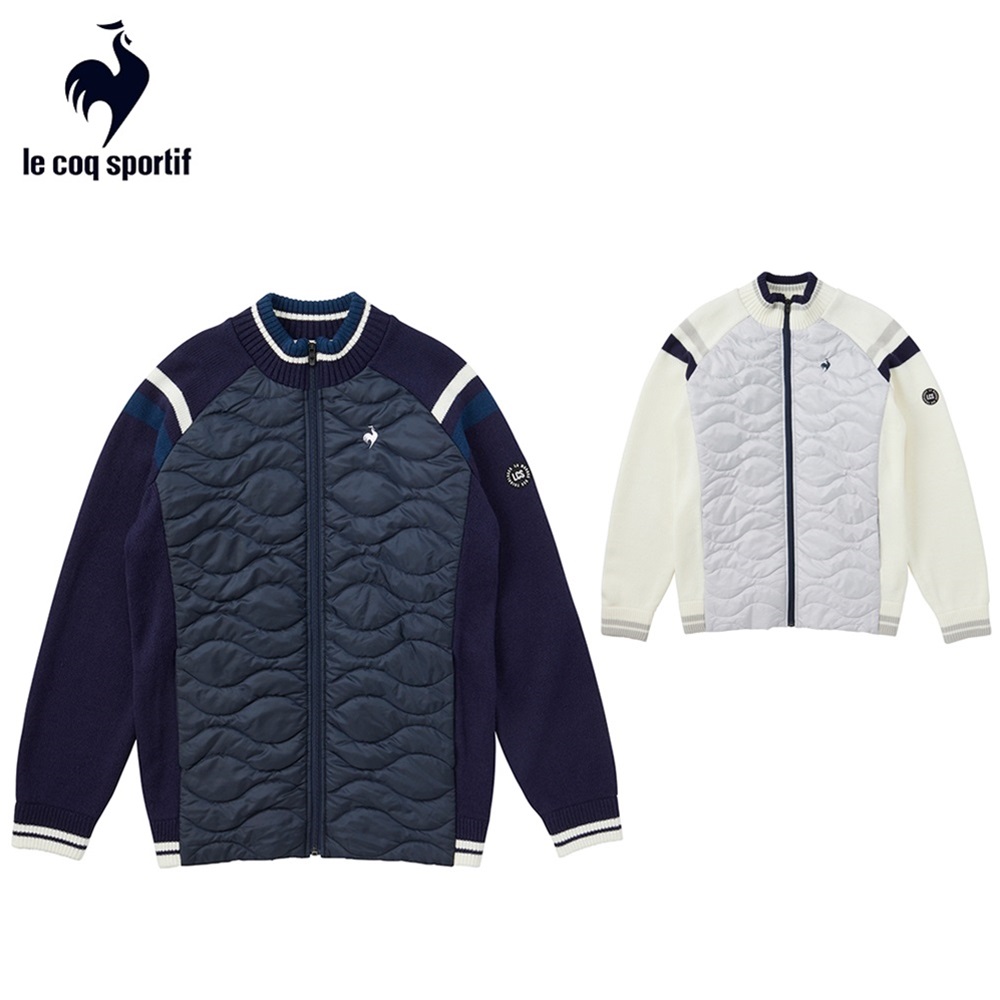 セール Le coq sportif ルコックスポルティフ メンズ ゴルフウェア セーター ハイブリッドセーター QGMWJL56 23FW 秋冬 HEAT NAV