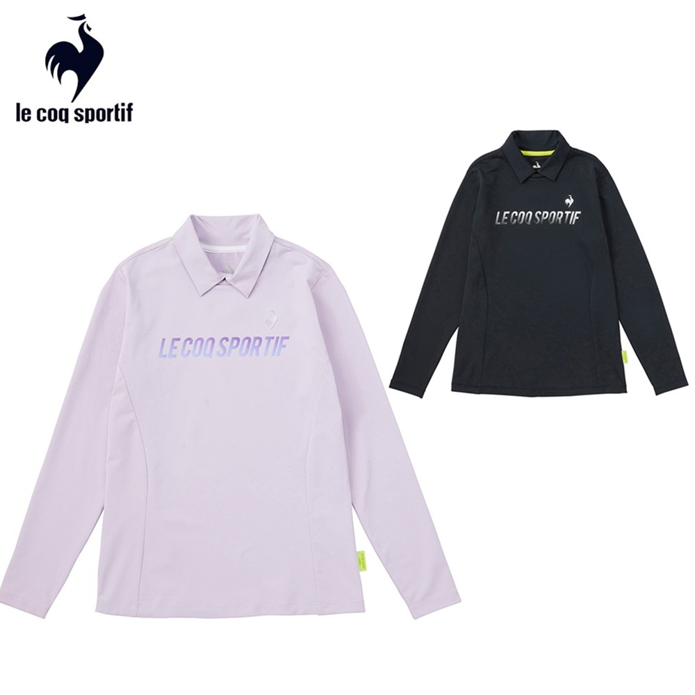 10%OFF Le coq sportif ルコック レディース ゴルフウェア シャツ 変形襟フロントロゴ長袖シャツ RIJOUME リジューム QGWWJB22 23FW 秋冬 吸汗速乾 送料無料