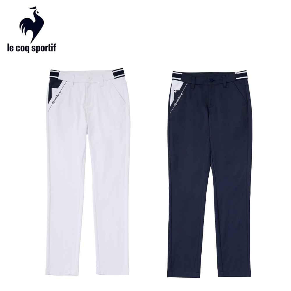 le coq sportif ルコックスポルティフ レディース ゴルフウェア パンツ ストレッチフォーサー ストレートロングパンツ QGWXJD00 24SS 吸汗 ストレッチ UV CUT｜bespo