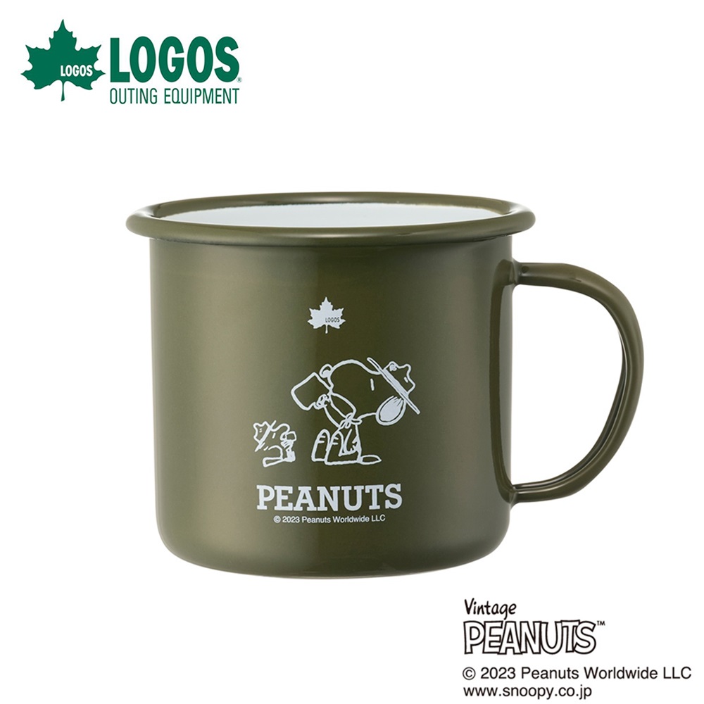 LOGOS ロゴス アウトドア カップ SNOOPY Beagle Scouts 50years ホーロー製マグカップ 86001117 耐熱性 耐久性 直火 オーブン対応｜bespo