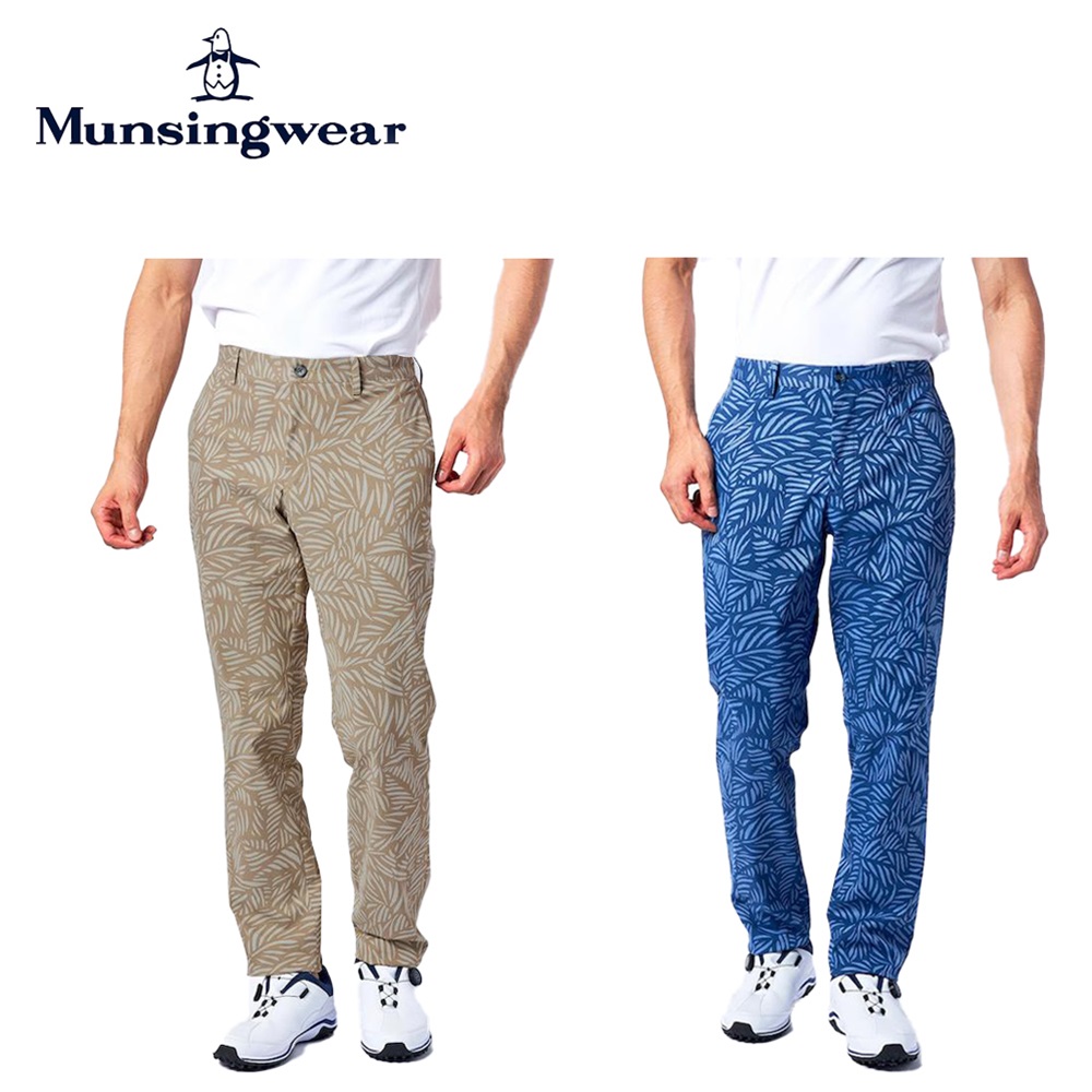 Munsingwear マンシングウェア メンズ ゴルフウェア パンツ GET COZY ボタニカルプリントパンツ MGMTJD02 22SS  抗菌防臭 ストレッチ