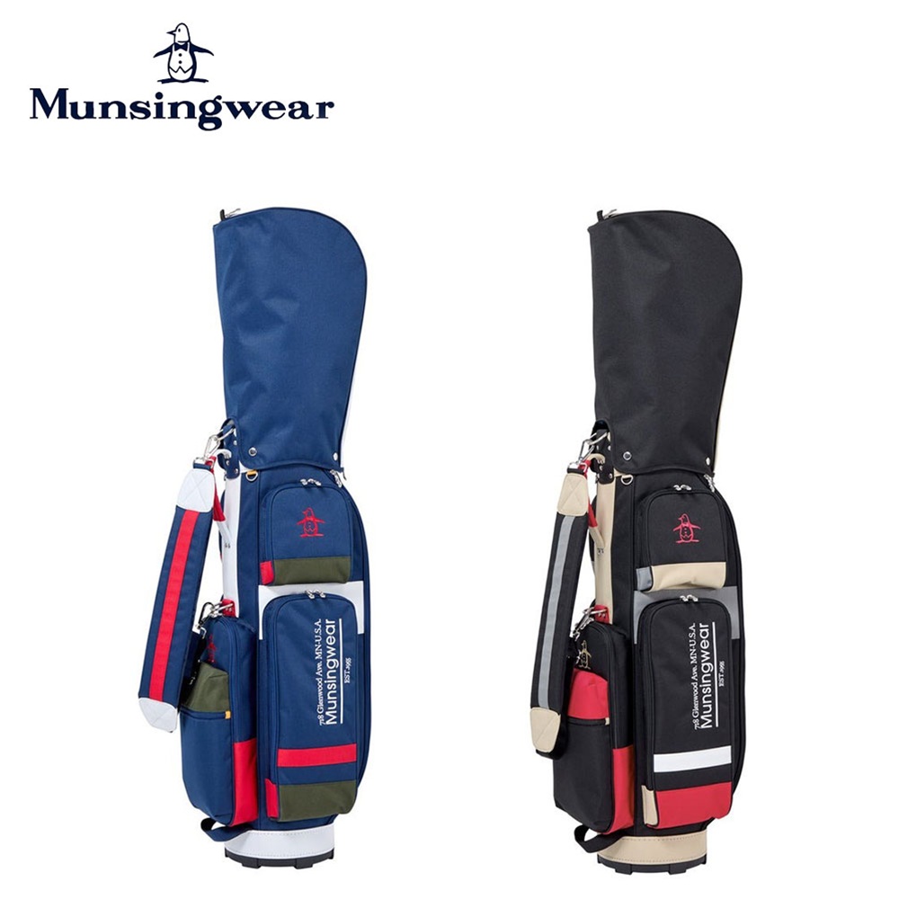 MUSINGWEAR マンシングウェア ゴルフバッグ 青/赤 Munsingwear（マンシングウェア） 公式 大口径キャディバッグ 3.9kg