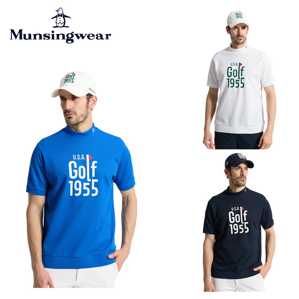 【Munsingwear】マンシングウェア　モックネックワンピース　サイズM Munsingwear（マンシングウェア） メンズ ゴルフウェア シャツ