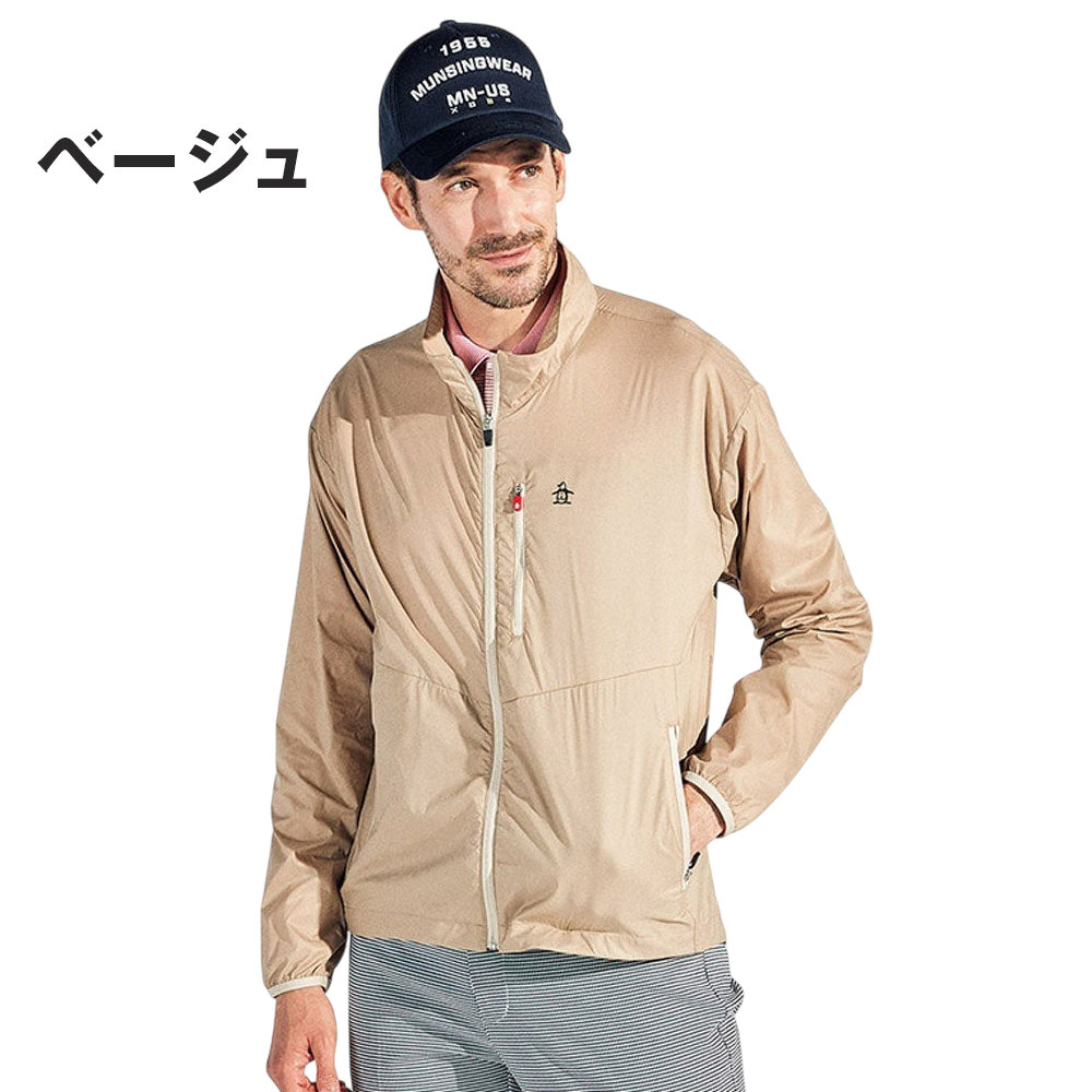 ✨美品✨　マンシングウェア　ダウンジャケット　ゴルフウェア　ベージュ　L Munsingwear マンシングウェア メンズ ゴルフウェア ENVOY
