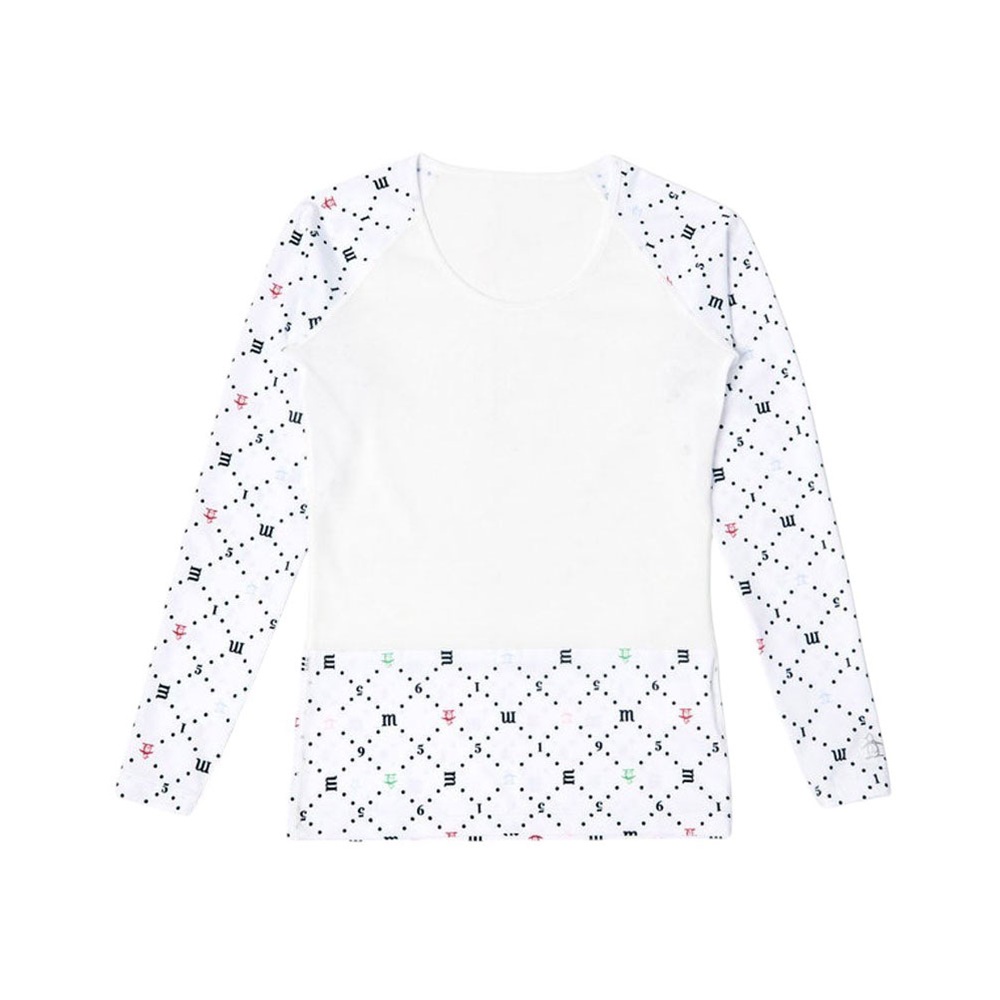 Munsingwear マンシングウェア レディース ゴルフウェア シャツ 飛びプリントインナーシャツ MG5SUD23L 25SS 春夏 部分UV CUT_画像1