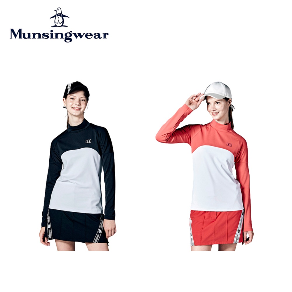 セール Munsingwear マンシングウェア レディース ゴルフウェア シャツ ENVOY防風裏起毛ネオンロゴモックネック長袖シャツ MEWWJB03 23FW 秋冬 UV CUT｜bespo