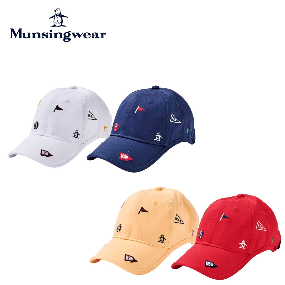 Munsingwear マンシングウェア レディース ゴルフウェア 帽子 キャップ ロゴ イヤーカーブキャップ MGCXJC03 24SS 春夏 吸汗速乾 ロゴ刺繍