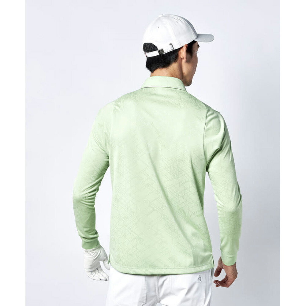 Munsingwear マンシングウェア ゴルフウェア メンズ シャツ ポロシャツ SEASON MOTION3D ジャカード 長袖シャツ  MGMVJB03 23SS 2023年モデル 春夏 送料無料