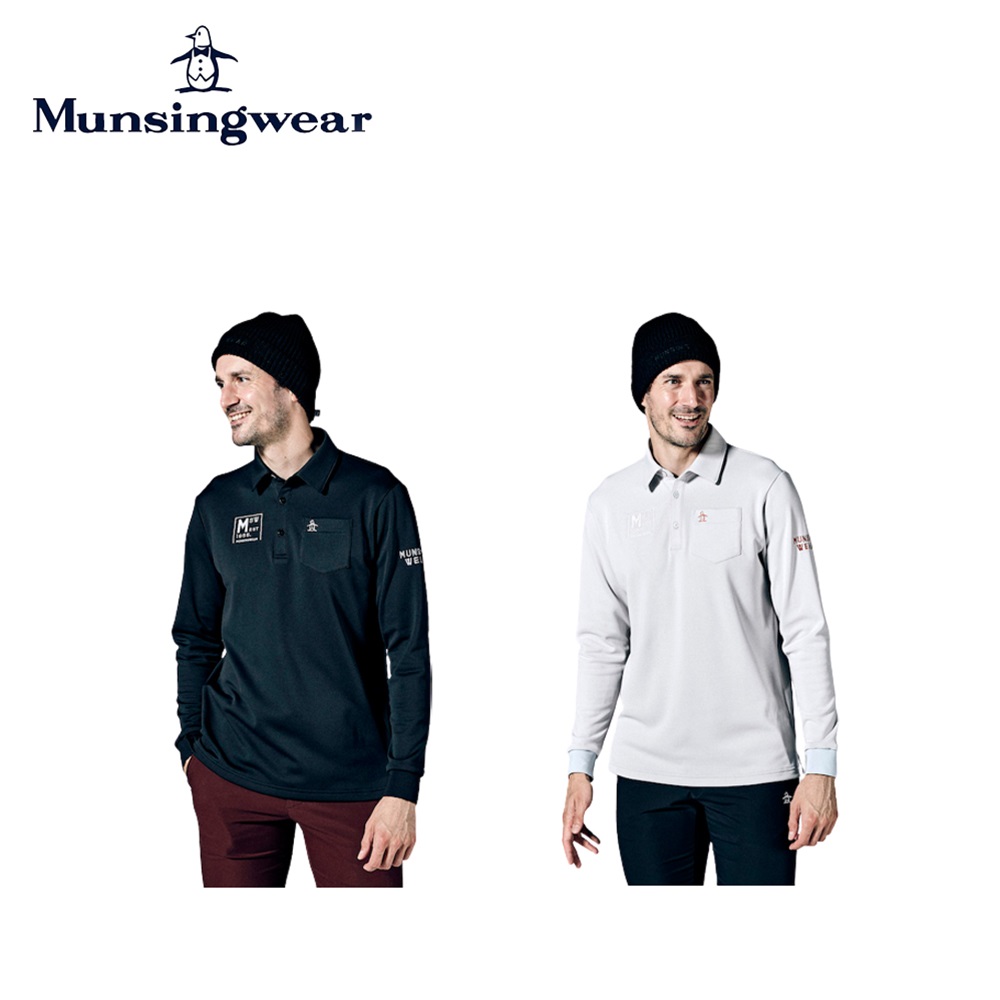 セール Munsingwear マンシングウェア メンズ ゴルフウェア シャツ HEATNAVI シーズンコレクション ロゴグラフィック長袖シャツ MGMWJB09 23FW 秋冬 :munsingwear mgmwjb09:ベスポ