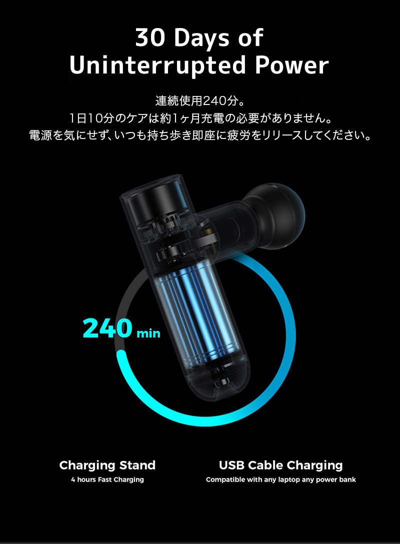 OYeet NEX 電動マッサージガン 筋膜リリース マッサージ器