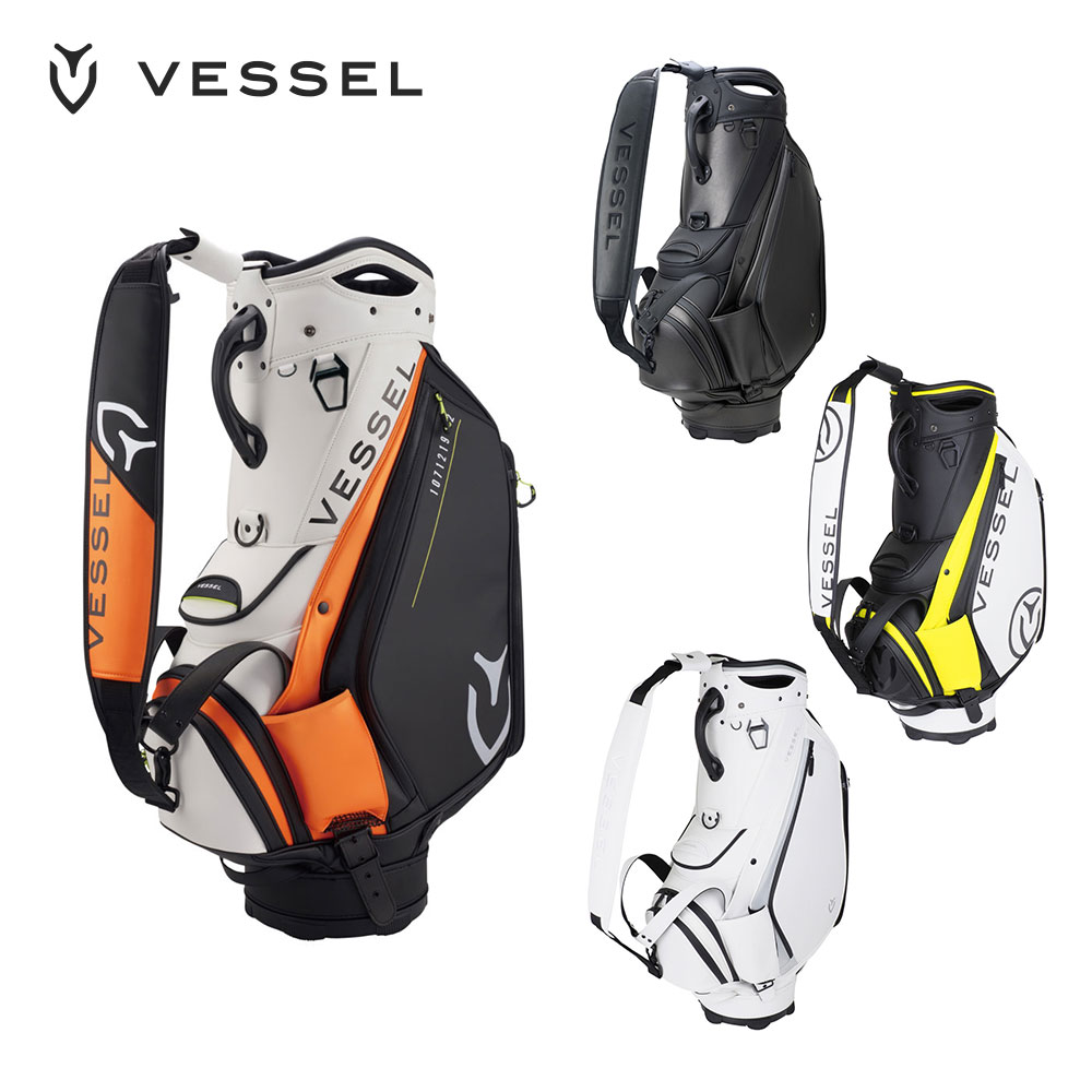 VESSEL ベゼル ゴルフ メンズ キャディバッグ キャディーバッグ カート バッグ PRIME Staff 5.7kg 10型 6分割 口枠  おしゃれ 1071119