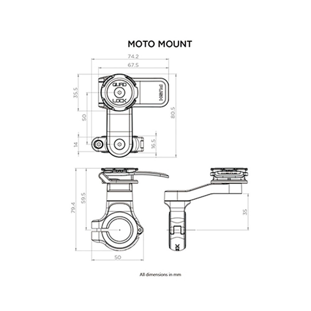 Quad Lock クアッドロック Motorcycle Handlebar Mount V2 モーター