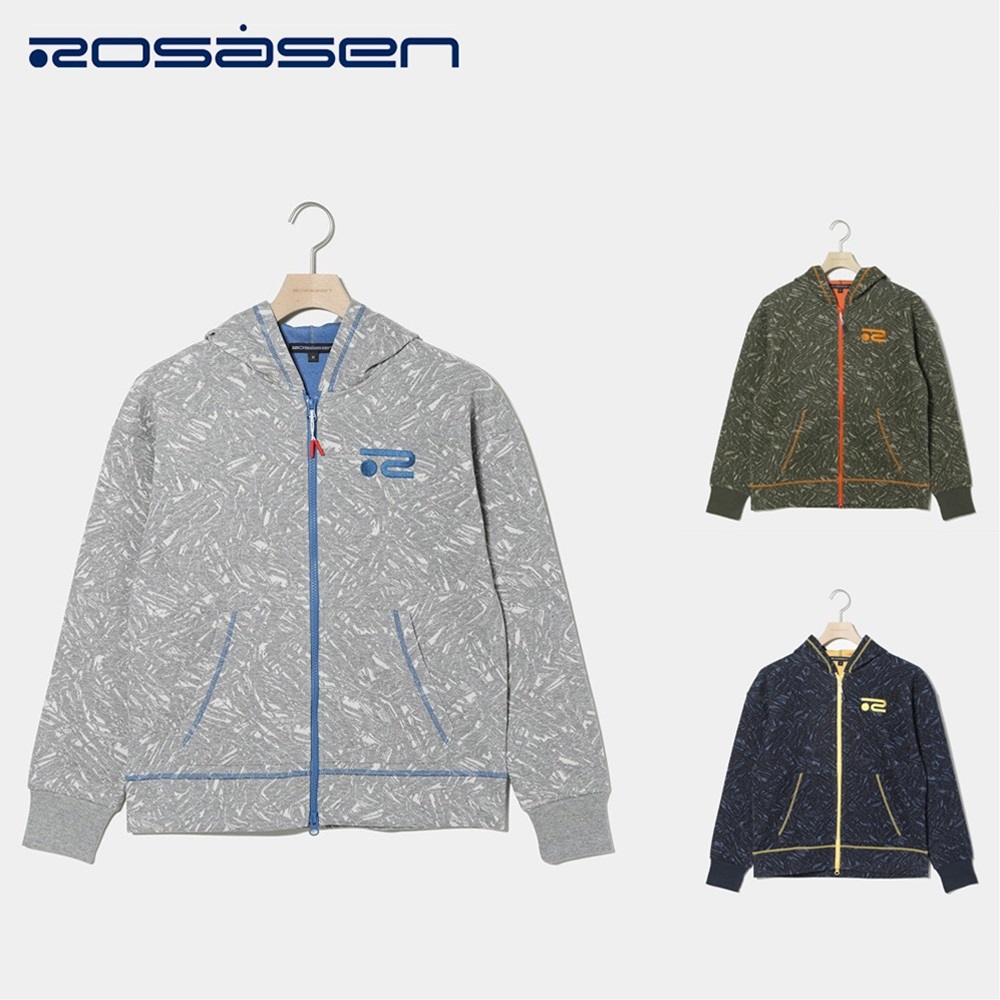 Rosasen ロサーセン レディース ゴルフウェア ブルゾン グラフィティ迷彩ジャカードパーカー 045-57912 22FW 秋冬 張り感  ストレッチ性 ステッチ 送料無料