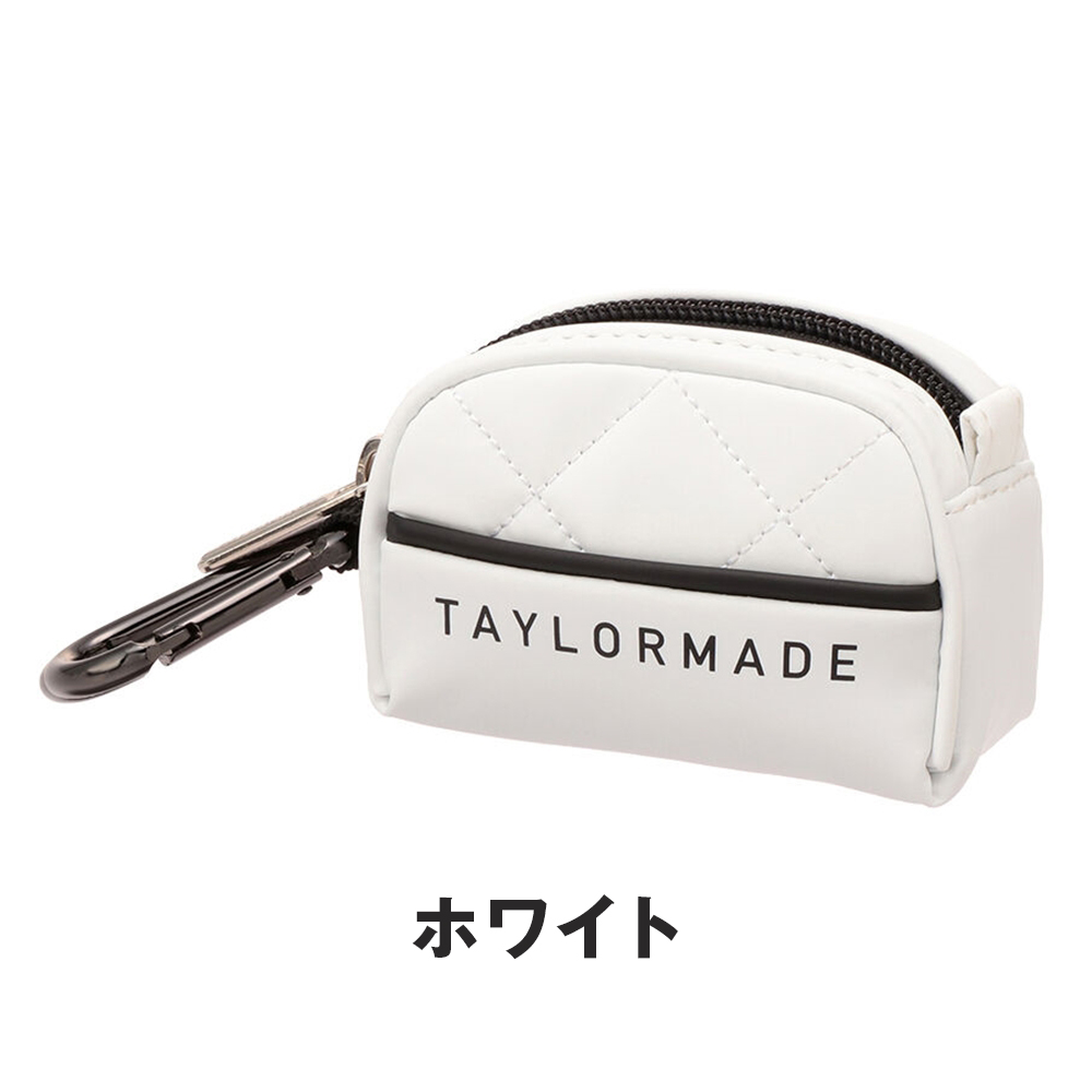 セール TaylorMade テーラーメイド レディース ゴルフ ボールポーチ ウィメンズ ウィルシャー ボールケース UN112 24FW 秋冬 高級感 キルトデザイン | TaylorMade | 04