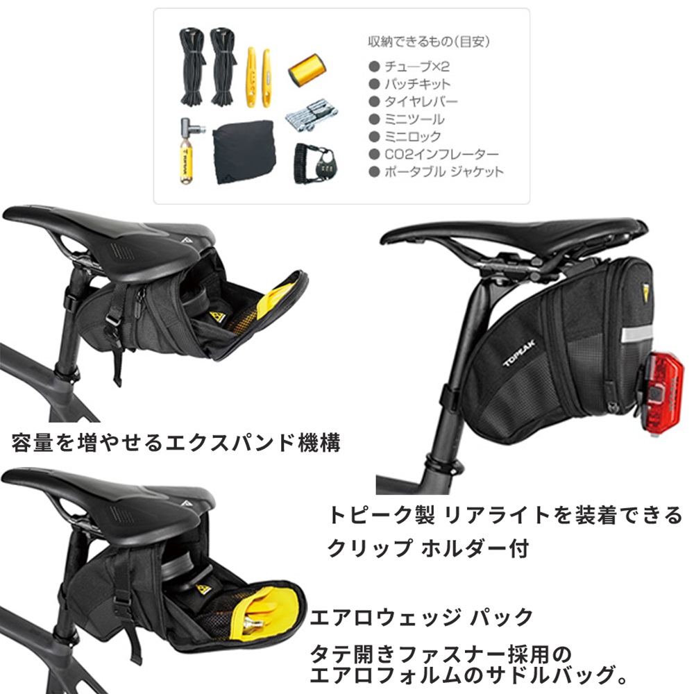 TOPEAK トピーク 自転車 サドルバッグ エアロ ウェッジ パック