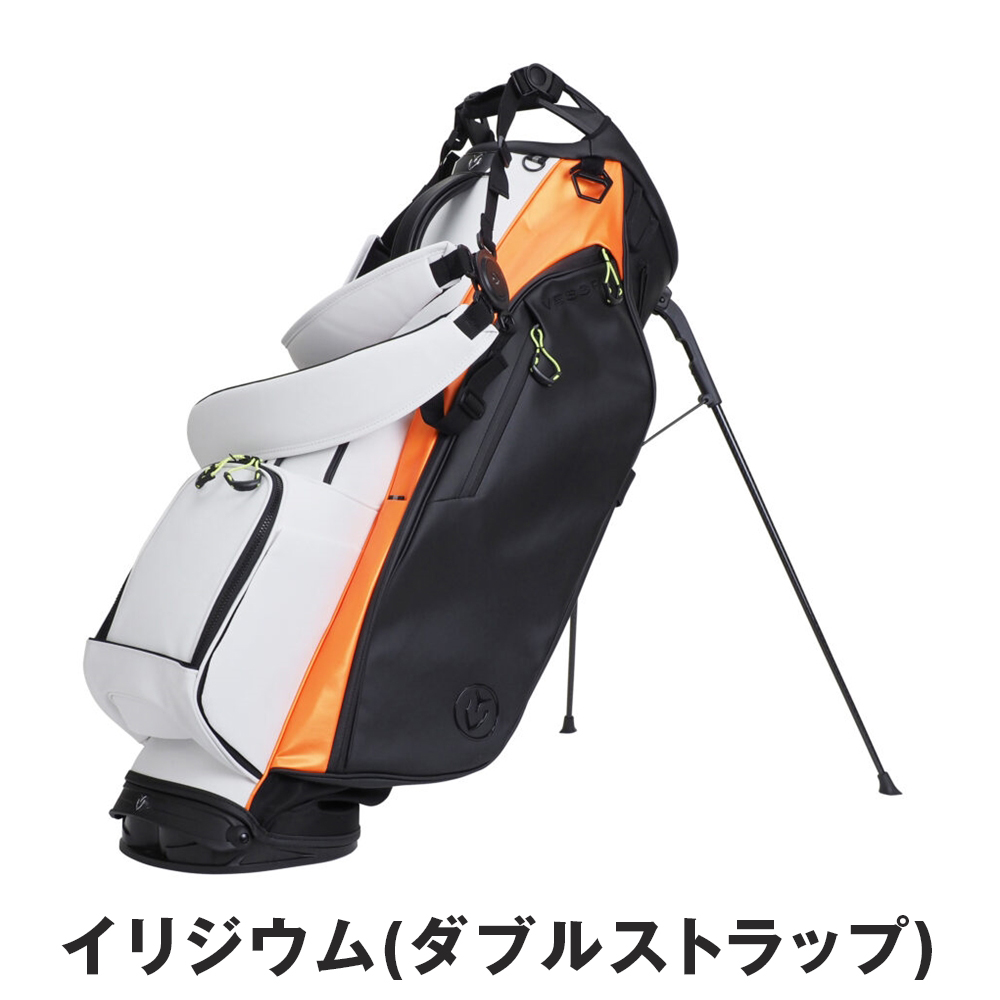 Vessel キャディバッグ ホワイト/イエロー/ブラック ベゼル スタンド キャディバッグ PLAYER 4.0 PRO SINGLE PLYRIVPRO 9.5