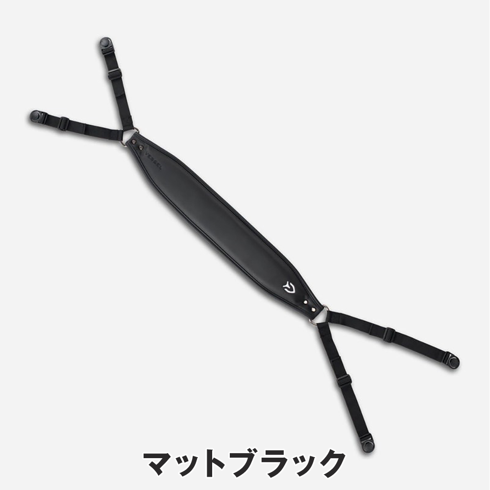 トシ vessel player3.0 DXRブラック シングルストラップ VESSEL ベゼル ユニセックス ゴルフ ショルダーストラップ シングル