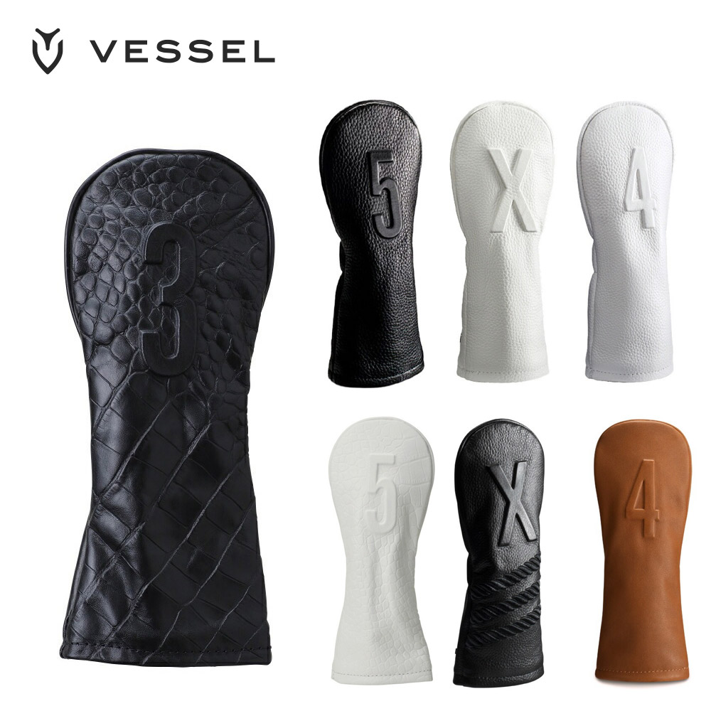 VESSEL �x�[�� ���j�Z�b�N�X �S���t �w�b�h�J�o�[ �h���C�o�[ LUX HEADCOVER EMBOSSED HC1123 26SS �t�� �X�^�C���b�V�� �G���{�X���H