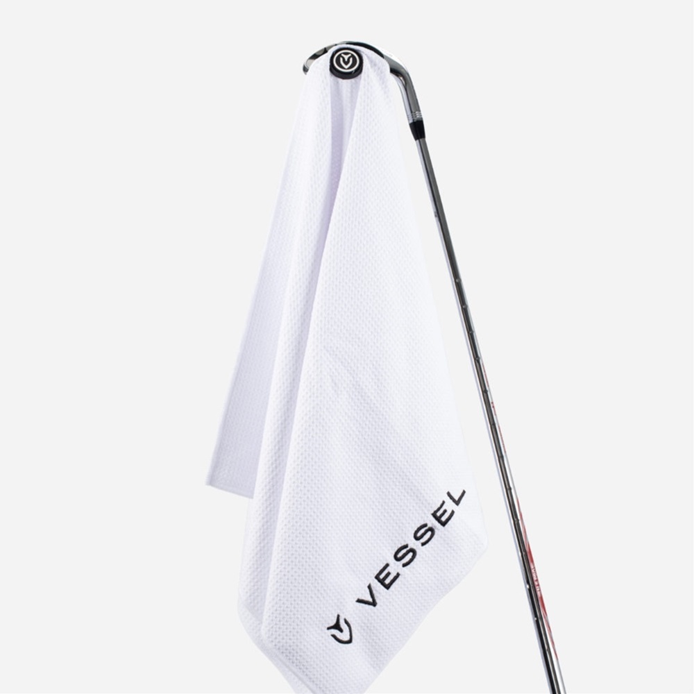 VESSEL ベゼル メンズ ゴルフ タオル Magnetic Golf Towel 2023 24SS 吸湿性 マイクロファイバー 強力マグネット  ワッフル生地