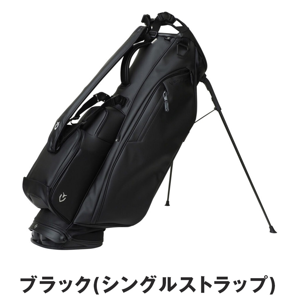 ベゼル　プレーヤー4.0 キャディバック　黒　シングルストラップ VESSEL ベゼル ユニセックス ゴルフ キャディバッグ PLAYER 4.0