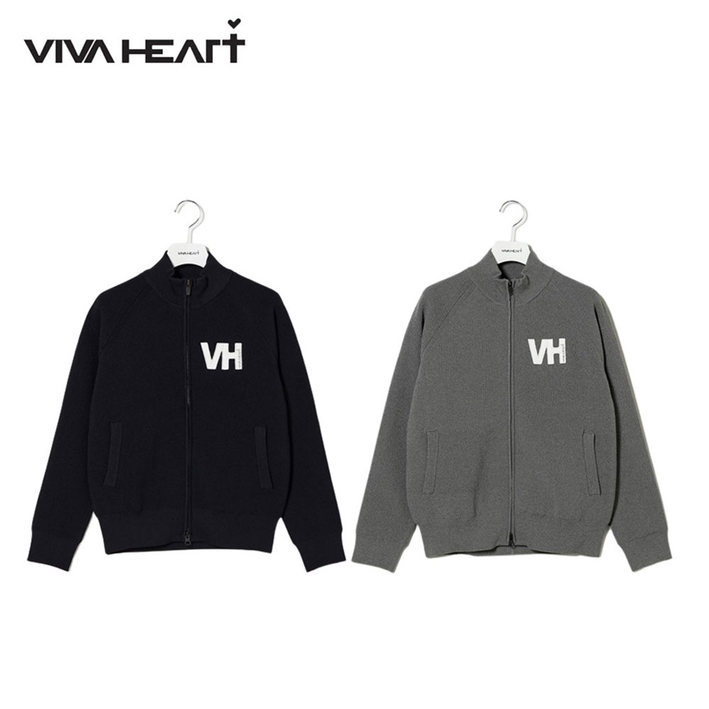 セール VIVA HEART ビバハート レディース ゴルフウェア ブルゾン 裏付きニットブルゾン 01259010 23FW 秋冬 ストレッチ 軽量  フェルトワッペン